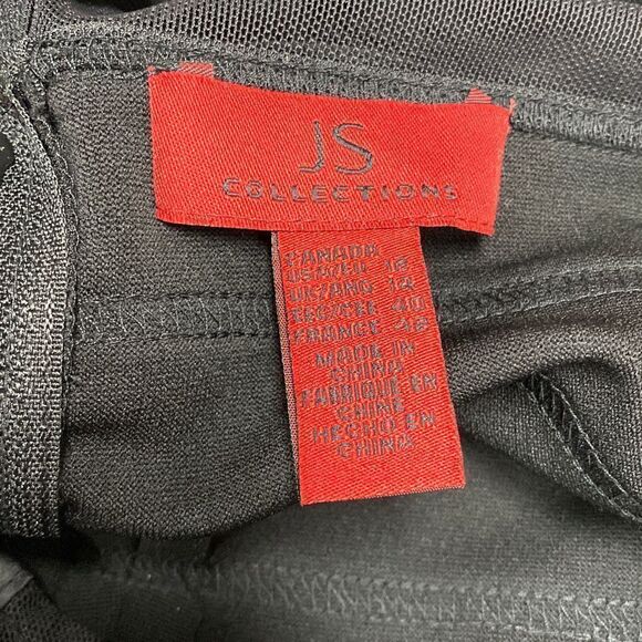 JS Collections Black Mock Neck Mesh Sleeveless Blouse Size 12 NEW - Picture 8 of 8